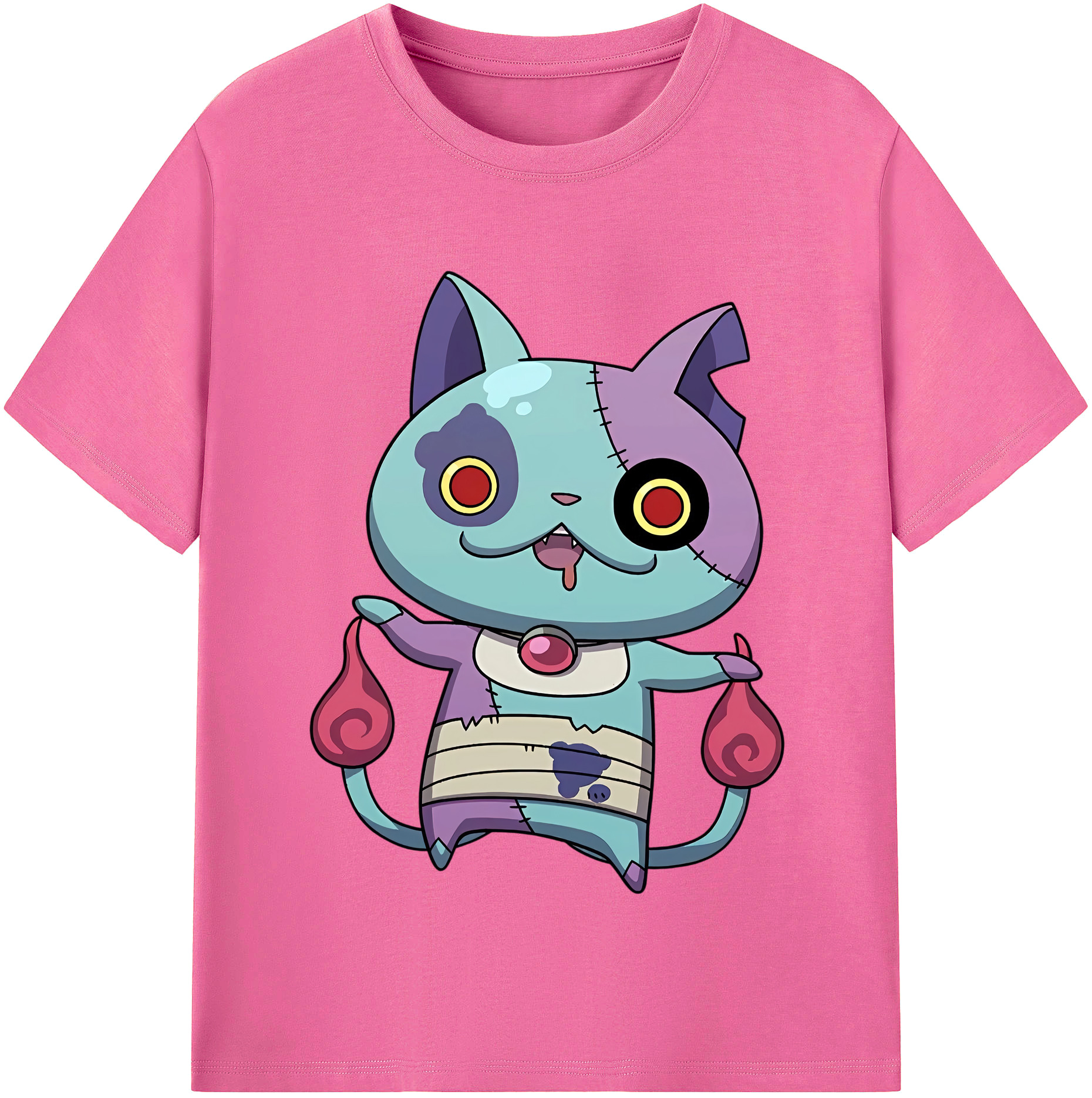 （画像用） 妖怪ウォッチ Yo-kai Watch レディースカジュアルプリントTシャツ（綿100％）